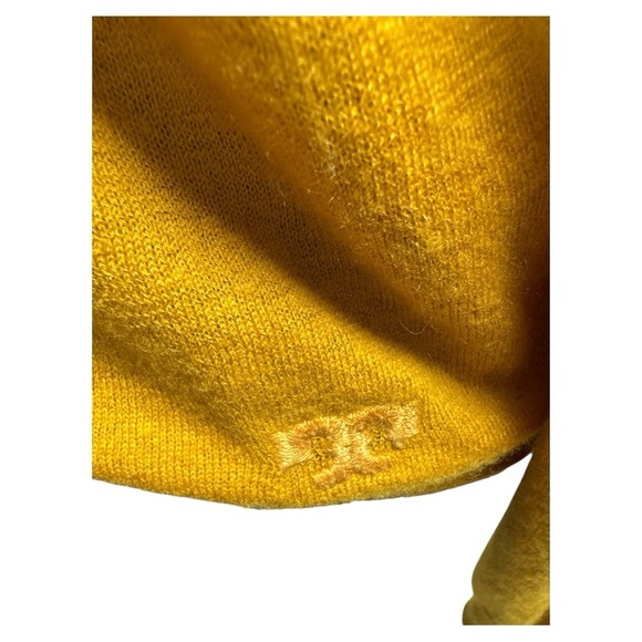 Tory Burch Mustard Yellow Cashmere Sweater Size Medium - Picture 6 of 11
